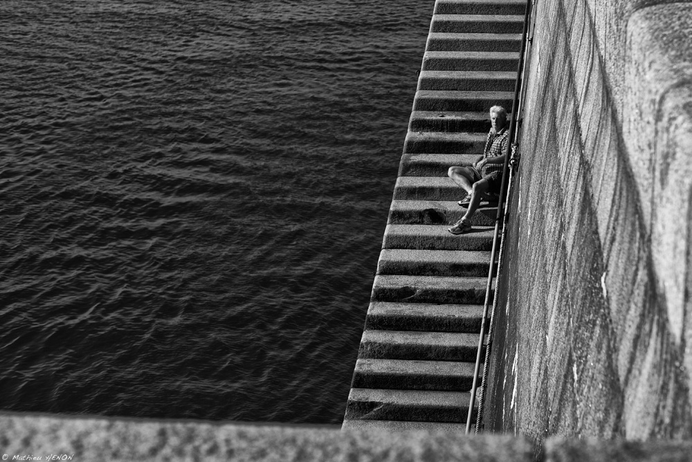 Dans le port de Cherbourg